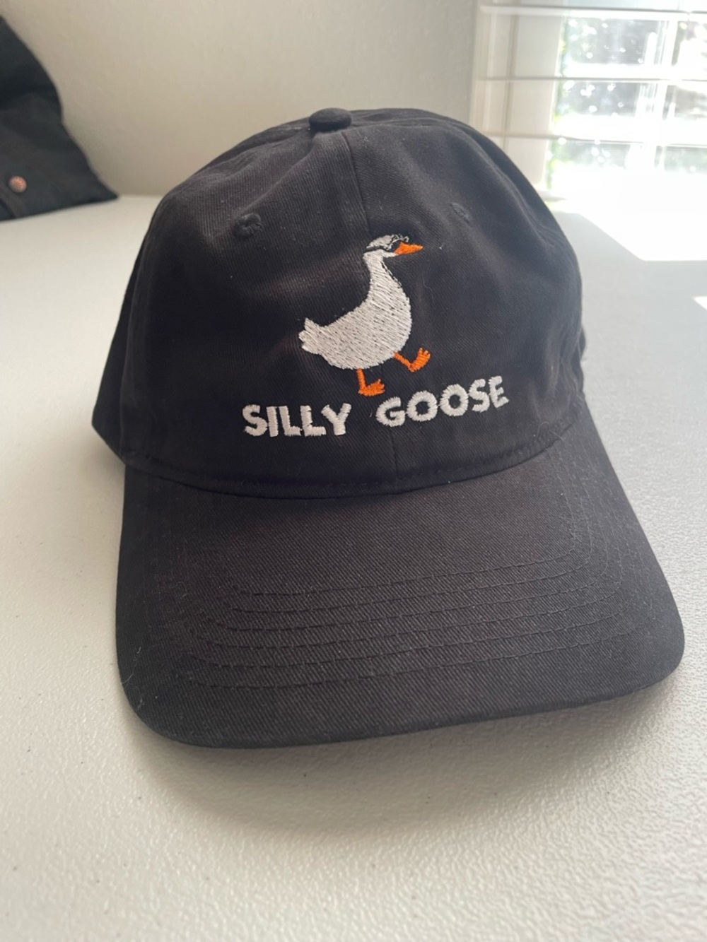 Port and Company Black "Silly Goose" Embroidered Cap